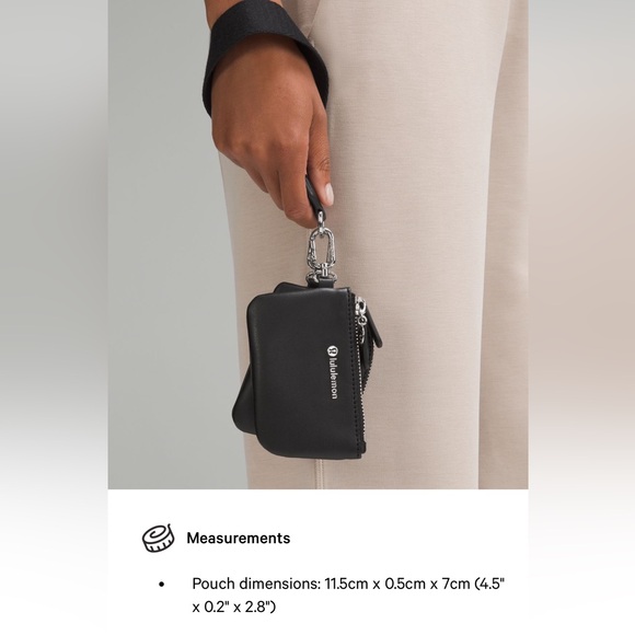 NWT- Lululemon Cactus Dual Pouch- Black & Silver- Leather/Cactus 🌵 Material - Picture 10 of 13